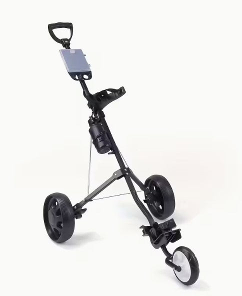 3-Wheel Foldable Golf Cart with Water Bottle Holder