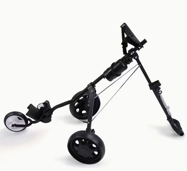 3-Wheel Foldable Golf Cart with Water Bottle Holder