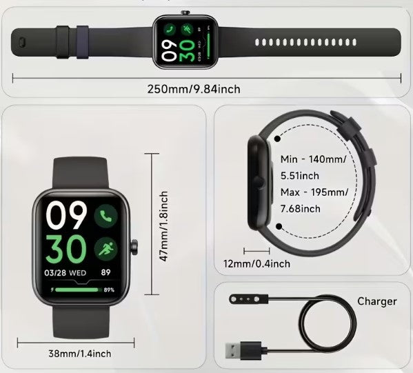 🎄 Black High-Definition Smartwatch – The Perfect Christmas Gift! 🎁