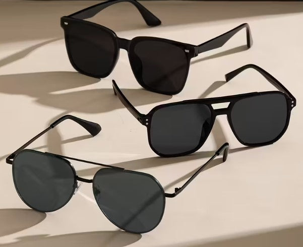 3pcs Geometric Frame Vintage Fashion Glasses Elevate Your Street Style. Own Every Look.